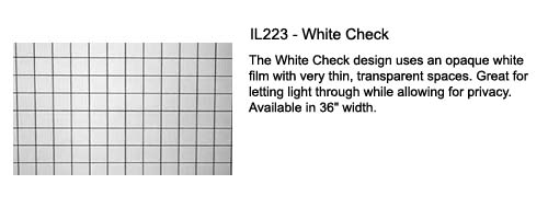 White Check Designer Film Window Tinting Service SC NC